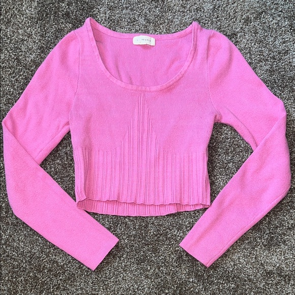 L. A. Hearts Pink Ribbed Long Sleeve Blouse - Picture 1 of 6